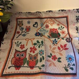 Colorful Owl Throw Pillow Case